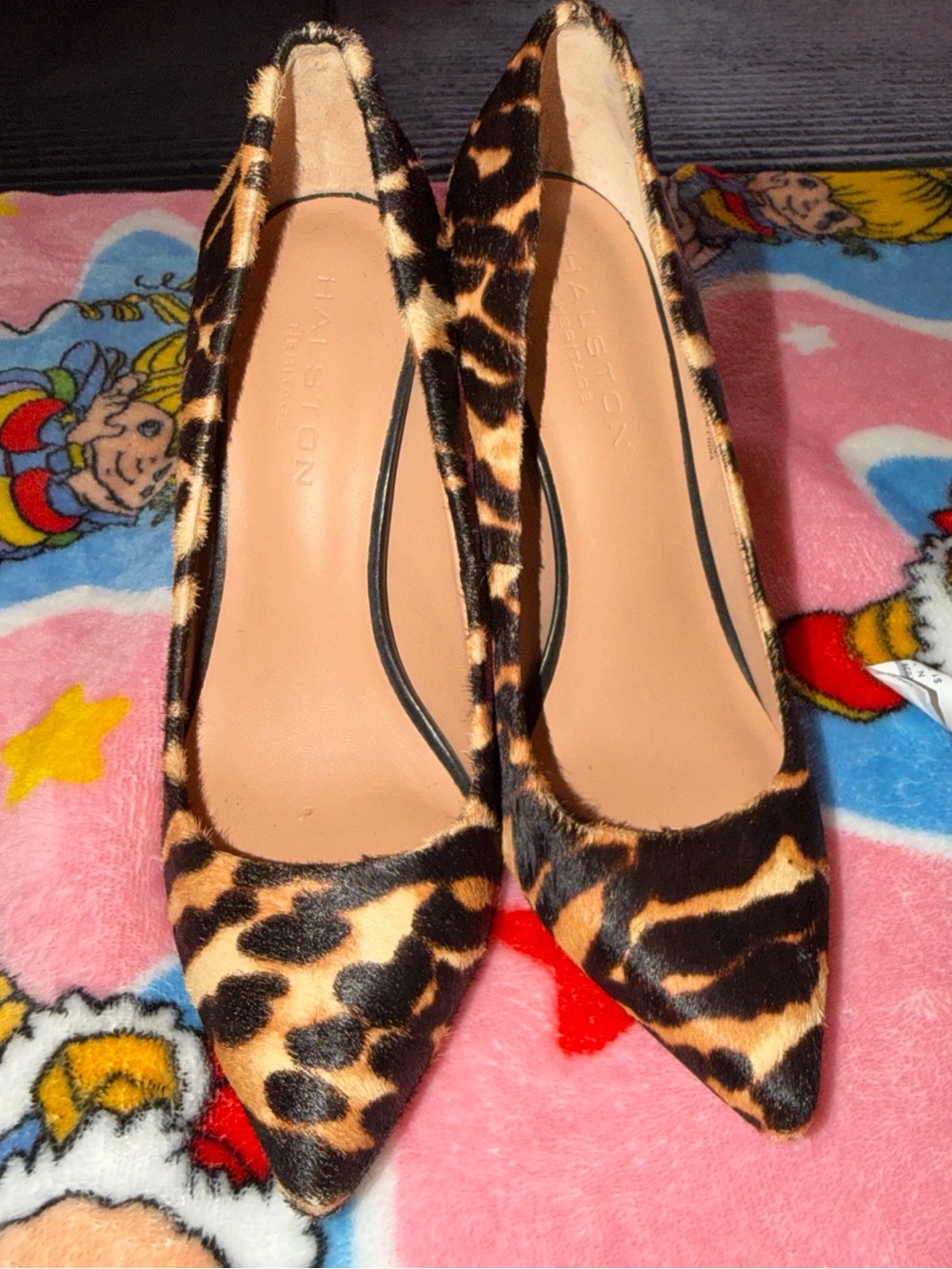 Halston Heritage Leopard-Print Pointed-Toe Heels